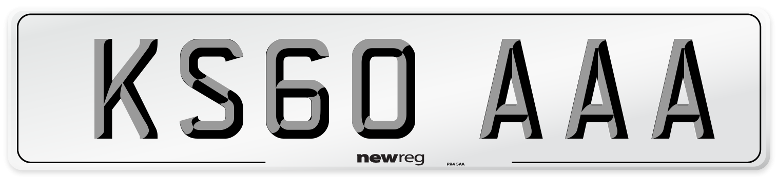KS60 AAA Number Plate from New Reg
